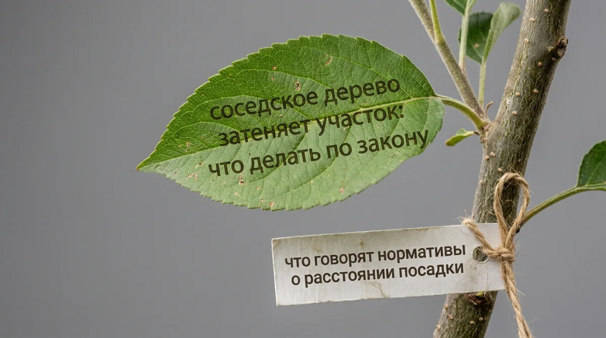 Соседское дерево затеняет участок — то же решение на соседнем участке, другой ракурс