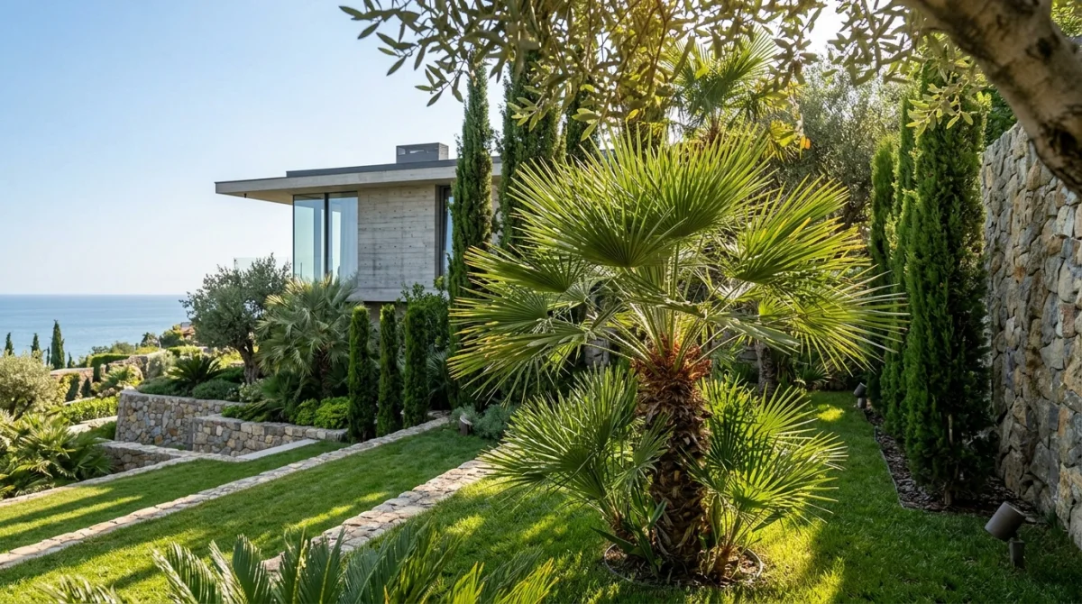 Хамеропс приземистый — как это выглядит в готовом сочинском саду